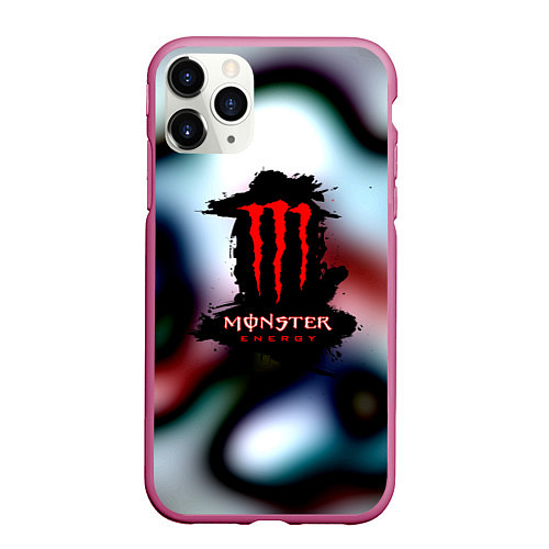 Чехол iPhone 11 Pro матовый Monster Energy juce / 3D-Малиновый – фото 1