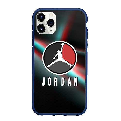 Чехол iPhone 11 Pro матовый Nba jordan sport / 3D-Тёмно-синий – фото 1
