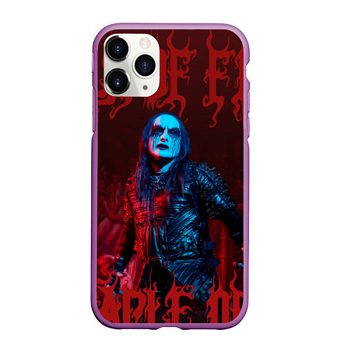 Чехол iPhone 11 Pro матовый Cradle Of Filth: Dani Filth / 3D-Фиолетовый – фото 1