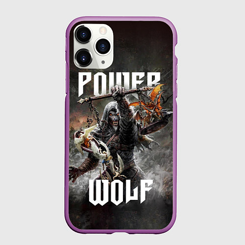 Чехол iPhone 11 Pro матовый Powerwolf: werewolf / 3D-Фиолетовый – фото 1