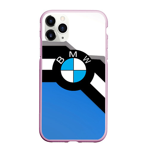 Чехол iPhone 11 Pro матовый Bmw sport geometry / 3D-Розовый – фото 1