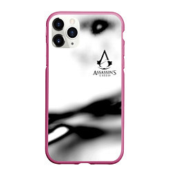 Чехол iPhone 11 Pro матовый Assassins Creed logo texture, цвет: 3D-малиновый