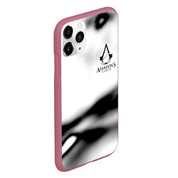 Чехол iPhone 11 Pro матовый Assassins Creed logo texture, цвет: 3D-малиновый — фото 2