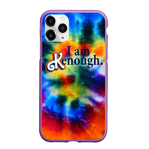 Чехол iPhone 11 Pro матовый Барби - i am kenough / 3D-Фиолетовый – фото 1