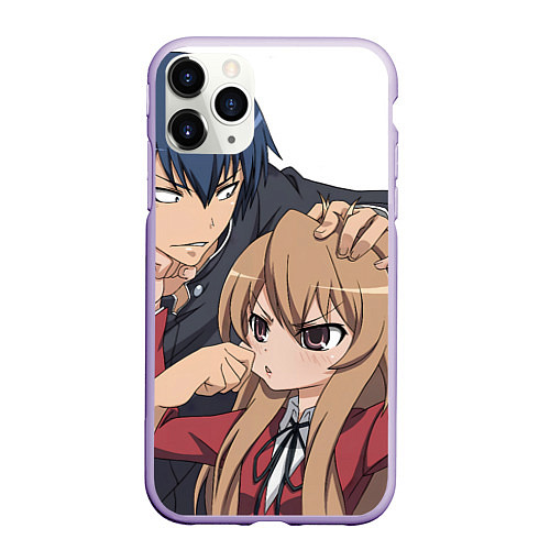 Чехол iPhone 11 Pro матовый Toradora Тайга Рюдзи / 3D-Светло-сиреневый – фото 1