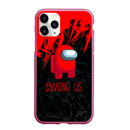 Чехол iPhone 11 Pro матовый Improstor красный / 3D-Малиновый – фото 1