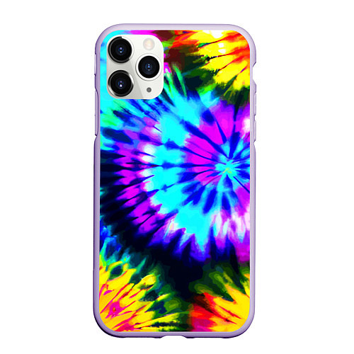 Чехол iPhone 11 Pro матовый Abstraction colorful composition / 3D-Светло-сиреневый – фото 1