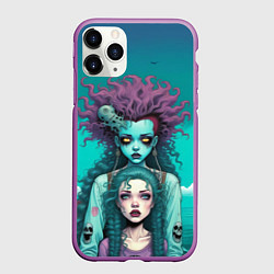 Чехол iPhone 11 Pro матовый Призрак и девушка в лодке