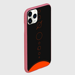 Чехол iPhone 11 Pro матовый Solar system - abstract, цвет: 3D-малиновый — фото 2