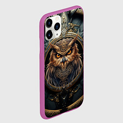 Чехол iPhone 11 Pro матовый Сова в викинг-стиле, цвет: 3D-фиолетовый — фото 2