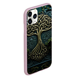 Чехол iPhone 11 Pro матовый Дерево друидов, цвет: 3D-розовый — фото 2