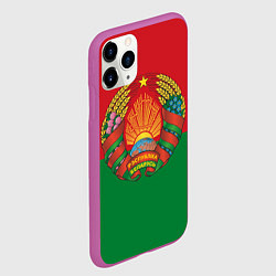 Чехол iPhone 11 Pro матовый Республика Беларусь, цвет: 3D-фиолетовый — фото 2