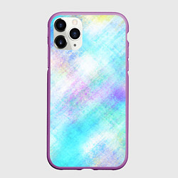 Чехол iPhone 11 Pro матовый Голографический перламутр, цвет: 3D-фиолетовый