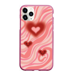 Чехол iPhone 11 Pro матовый Моя странная любовь, цвет: 3D-малиновый