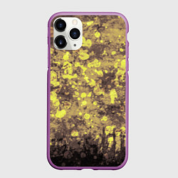 Чехол iPhone 11 Pro матовый Грязно-желтая осень