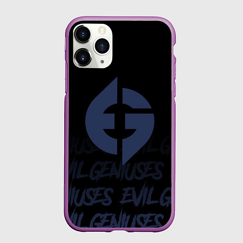 Чехол iPhone 11 Pro матовый Evil geniuses style / 3D-Фиолетовый – фото 1