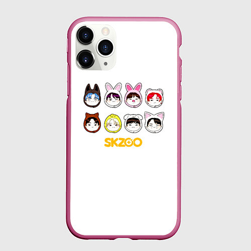 Чехол iPhone 11 Pro матовый Skzoo все вместе / 3D-Малиновый – фото 1