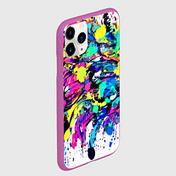 Чехол iPhone 11 Pro матовый Смелые мазки краски, цвет: 3D-фиолетовый — фото 2