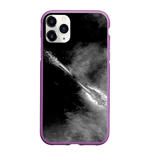 Чехол iPhone 11 Pro матовый Two shot / 3D-Фиолетовый – фото 1