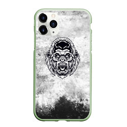 Чехол iPhone 11 Pro матовый Texture - разозленная горилла