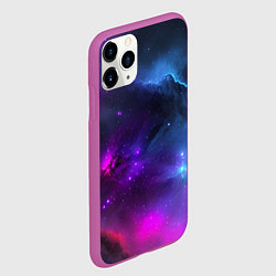 Чехол iPhone 11 Pro матовый Бескрайний космос фиолетовый, цвет: 3D-фиолетовый — фото 2