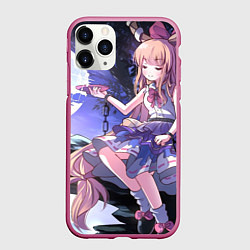 Чехол iPhone 11 Pro матовый Touhou Project Суйка Ибуки, цвет: 3D-малиновый