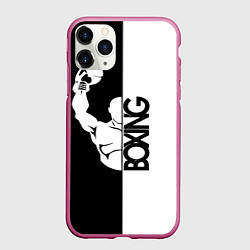 Чехол iPhone 11 Pro матовый Boxing - чемпион, цвет: 3D-малиновый