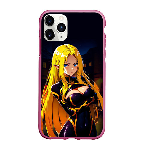 Чехол iPhone 11 Pro матовый Альфа - Сад теней / 3D-Малиновый – фото 1