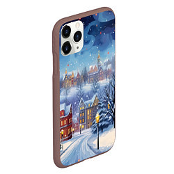 Чехол iPhone 11 Pro матовый New year city, цвет: 3D-коричневый — фото 2