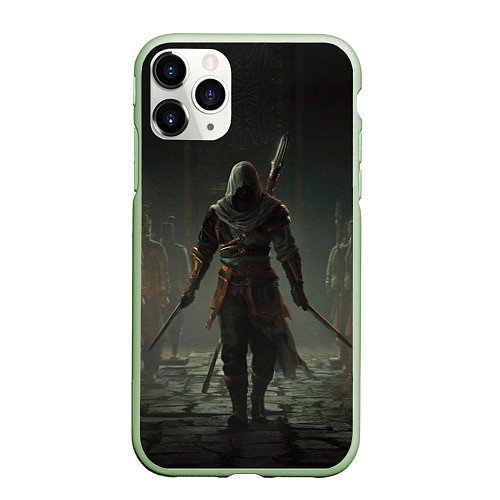 Чехол iPhone 11 Pro матовый Герой assassins creed jade / 3D-Салатовый – фото 1