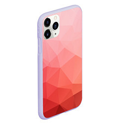 Чехол iPhone 11 Pro матовый Абстракция с градиентом полигональная, цвет: 3D-светло-сиреневый — фото 2
