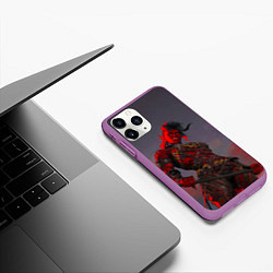 Чехол iPhone 11 Pro матовый Карлах из Baldurs Gate 3, цвет: 3D-фиолетовый — фото 2