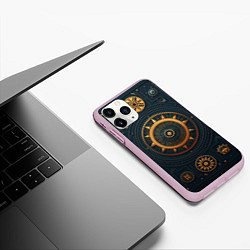 Чехол iPhone 11 Pro матовый Паттерн в славянском стиле, цвет: 3D-розовый — фото 2