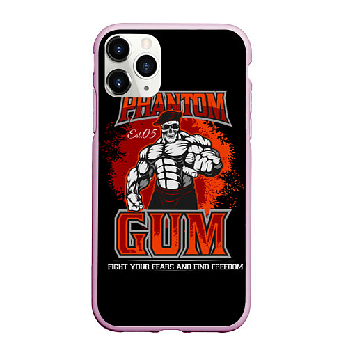 Чехол iPhone 11 Pro матовый Phantom gym / 3D-Розовый – фото 1