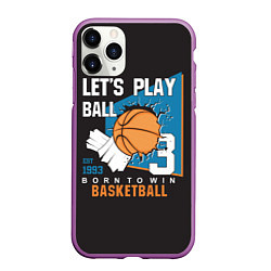 Чехол iPhone 11 Pro матовый Сыграем в мяч, цвет: 3D-фиолетовый