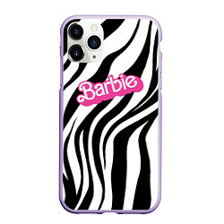 Чехол iPhone 11 Pro матовый Ретро Барби - паттерн полосок зебры