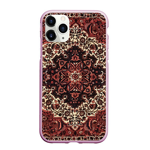 Чехол iPhone 11 Pro матовый Ковролин / 3D-Розовый – фото 1