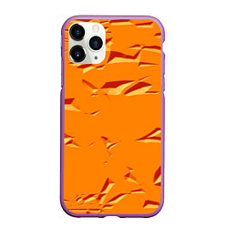 Чехол iPhone 11 Pro матовый Оранжевый мотив, цвет: 3D-фиолетовый