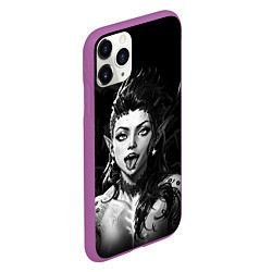 Чехол iPhone 11 Pro матовый Карлах ахегао - Baldurs gate 3, цвет: 3D-фиолетовый — фото 2