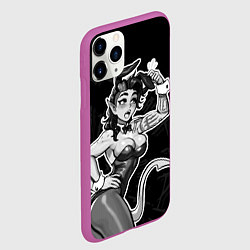 Чехол iPhone 11 Pro матовый Карлах в костюме зайки - baldurs gate, цвет: 3D-фиолетовый — фото 2