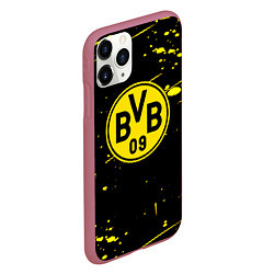 Чехол iPhone 11 Pro матовый Borussia yellow splash, цвет: 3D-малиновый — фото 2