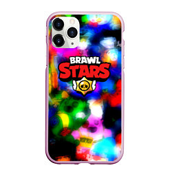 Чехол iPhone 11 Pro матовый Brawl stars все персонажи бравлеры, цвет: 3D-розовый