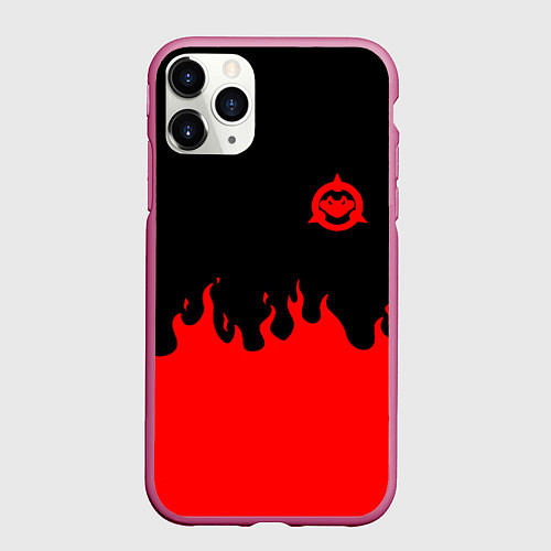Чехол iPhone 11 Pro матовый Battletoads fire team / 3D-Малиновый – фото 1
