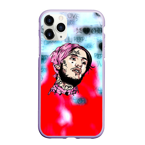 Чехол iPhone 11 Pro матовый Lil peep steel rap / 3D-Светло-сиреневый – фото 1