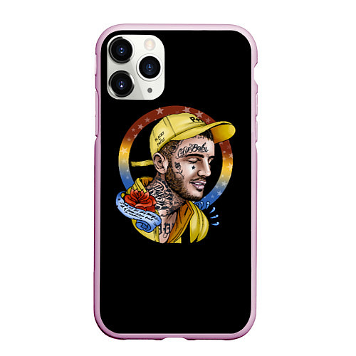 Чехол iPhone 11 Pro матовый Lil Peep music / 3D-Розовый – фото 1