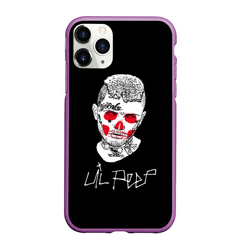 Чехол iPhone 11 Pro матовый Lil Peep idol 2023 / 3D-Фиолетовый – фото 1