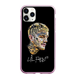 Чехол iPhone 11 Pro матовый Lil Peep mosaic rap, цвет: 3D-розовый