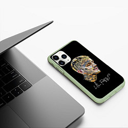 Чехол iPhone 11 Pro матовый Lil Peep mosaic rap, цвет: 3D-салатовый — фото 2