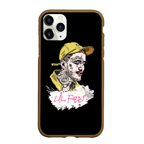 Чехол iPhone 11 Pro матовый Lil peep band steel / 3D-Коричневый – фото 1