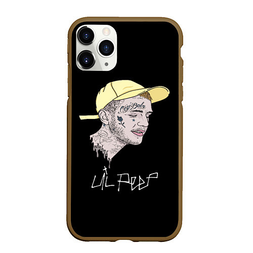 Чехол iPhone 11 Pro матовый Lil Peep rap steel / 3D-Коричневый – фото 1